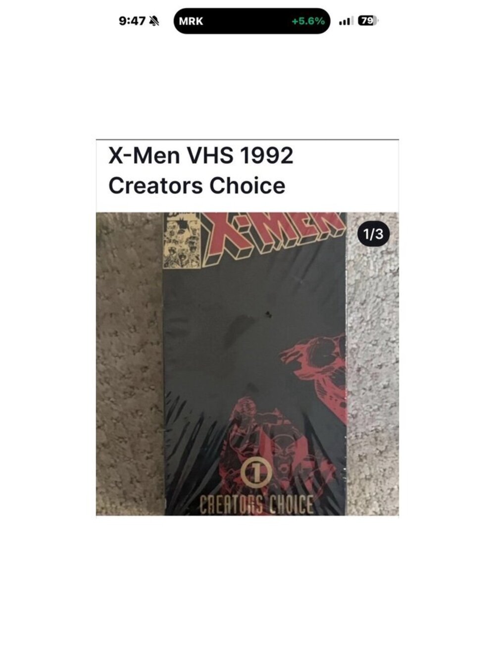 X-Men Creators Choice VHS 1992 NTSC Animation Superhero Edition